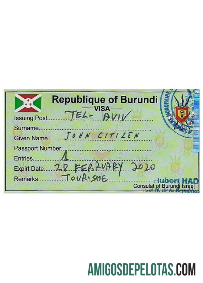 Visto de entrada no Burundi baixar para verificação